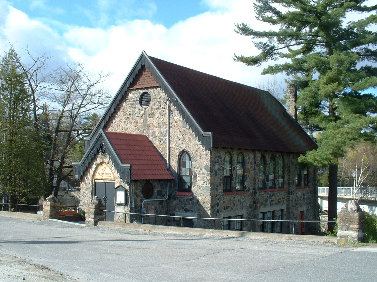 view of church building
